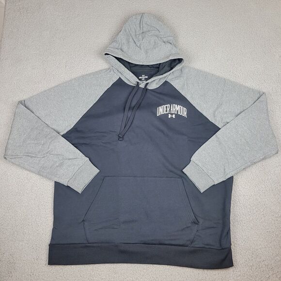 Under armour Other - Under Armour Mens 2XL Sweatshirt Wordmark Rival Fleece Hoodie Black Gray